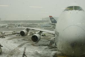 Schneechaos am Frankfurter Flughafen