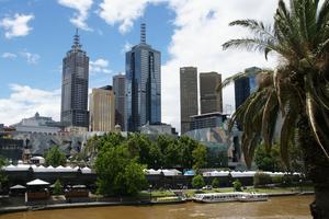 Melbourne vom Yarra River aus