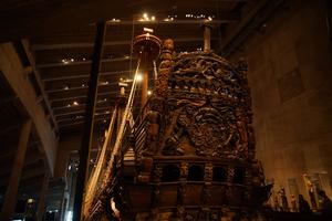 Das prächtig verzierte Heck der Vasa