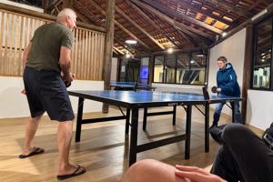Tischtennis mit Ellens Vater
